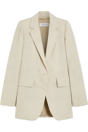 Max Mara Jassen, Dames, , S, Wol, Gekreukelde Textuur Wollen Jas