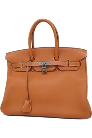 Hermès Pre-owned, Dames, Geel, ONE Size, Leer, Tweedehands leren handtassen
