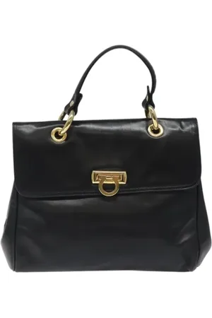 Bally Pre-owned, Dames, Zwart, ONE Size, Leer, Tweedehands leren handtassen