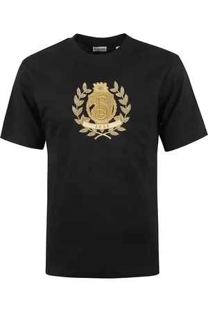 Burberry Tops, Heren, Zwart, L, Katoen, Zwarte T-shirts en Polos Jerseywear