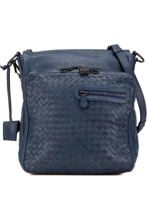 Bottega Veneta Pre-owned, Dames, Blauw, ONE Size, Leer, Pre-owned Leather crossbody-bags
