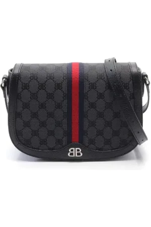Balenciaga Pre-owned, Dames, Grijs, ONE Size, Leer, Pre-owned Canvas crossbody-bags