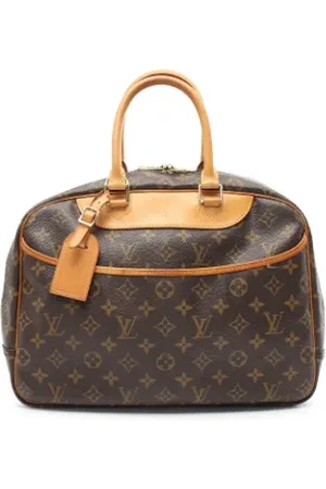 LOUIS VUITTON Pre-owned, Dames, Bruin, ONE Size, Leer, Tweedehands Canvas handtassen