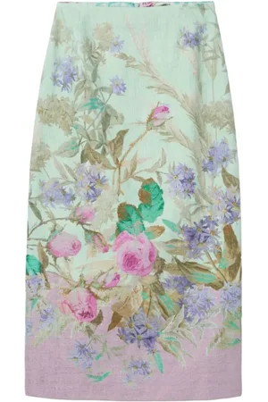 La DoubleJ Rokken, Dames, Veelkleurig, L, Bloemen A-lijn Mini Rok