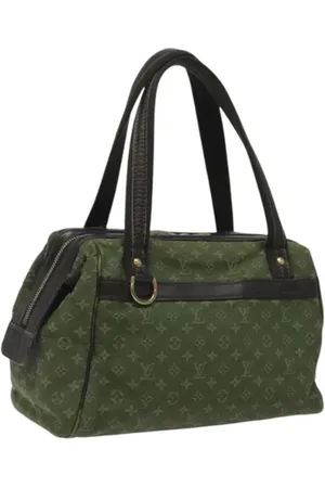 LOUIS VUITTON Pre-owned, Dames, Groen, ONE Size, Leer, Tweedehands Canvas handtassen