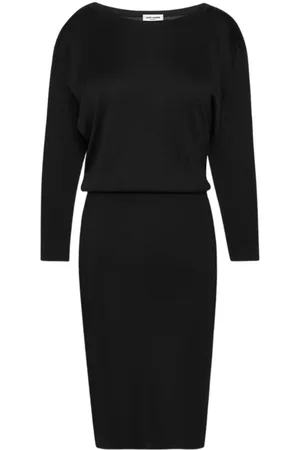 Saint Laurent Kleedjes, Dames, Zwart, S, Elegante Zwarte Jurk voor Vrouwen