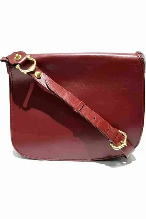 Cartier Pre-owned, Dames, Bruin, ONE Size, Leer, Tweedehands leren schoudertassen