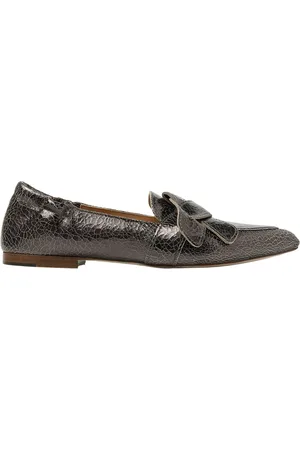 VIA VAI Schoenen, Dames, Grijs, 39 1/2 EU, Leer, Lola Rayne Loafers