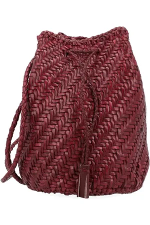 Dragon Diffusion Tassen, Dames, Rood, ONE Size, Dubbele Jun Bordo Pom Pom Stijlvolle Tas