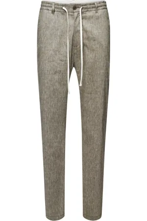 Drykorn Broeken, Heren, Groen, W30 L32, Linnen, Groene Jogpants met Koord