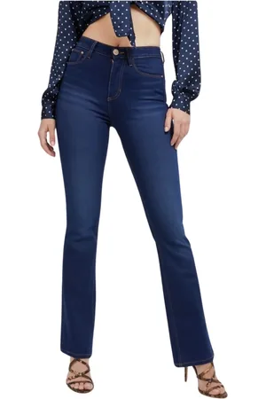 Guess Jeans, Dames, Blauw, W24, Katoen, Silk Cotton Flare Jeans