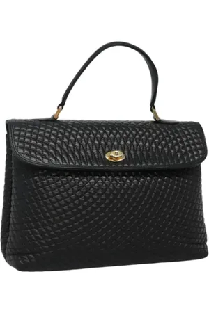 Bally Pre-owned, Dames, Zwart, ONE Size, Leer, Tweedehands leren handtassen