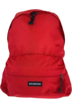 Balenciaga Pre-owned, Heren, Rood, ONE Size, Nylon, Pre-owned Canvas backpacks