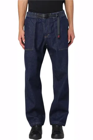 Gramicci Jeans, Heren, Blauw, M, Denim, Blauwe Tapered Denim Jeans