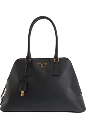 Prada Pre-owned, Dames, Zwart, ONE Size, Leer, Tweedehands leren handtassen