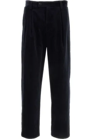 A.P.C. Broeken, Heren, Blauw, M, Katoen, Donkerblauwe Corduroy Renato Pantalon