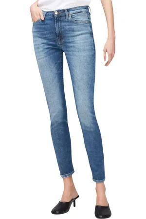 7 for all Mankind Jeans, Dames, Blauw, W25, Katoen, Slim Illusion Eco Skinny Jeans
