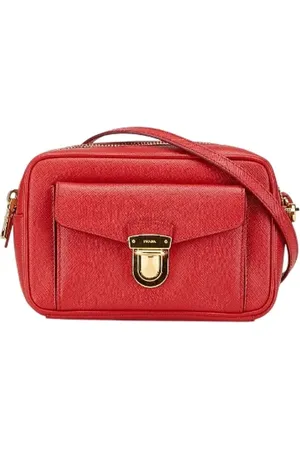 Prada Pre-owned, Dames, Rood, ONE Size, Leer, Pre-owned Leather crossbody-bags