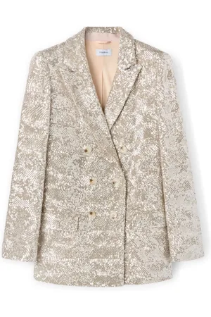 Motivi Jassen, Dames, , S, Pailletten, Oversized blazer van paillettenstof