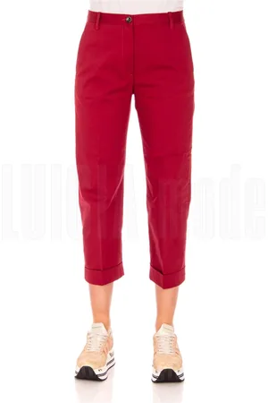 Nine In The Morning Broeken, Dames, Rood, W25, Crop Chino Broek voor Vrouwen
