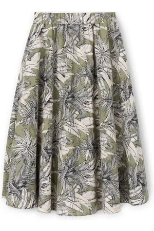 Motivi Rokken, Dames, Veelkleurig, M, Katoen, Rok met jungle patroon