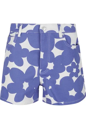 Marni Korte broeken, Dames, Blauw, XS, Wol, Blauwe Wol Pantalon