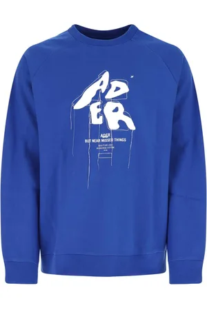 Ader Error Sweatshirts & Hoodies, Heren, Blauw, S, Katoen, Elektrisch blauwe katoenmix sweatshirt