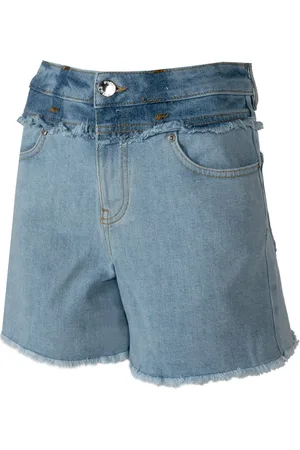 Pinko Korte broeken, Dames, Blauw, 3Xs, Denim, Denim Shorts met Stijlvolle Details