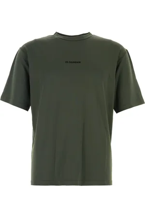 Jil Sander Tops, Heren, Groen, M, Stijlvolle T-shirt Collectie voor jou