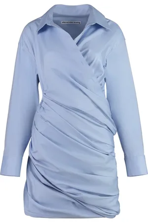 Alexander Wang Kleedjes, Dames, Blauw, 2Xs, Katoen, Kleedjes