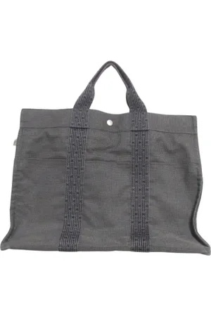 Hermès Pre-owned, Dames, Grijs, ONE Size, Tweedehands Canvas handtassen