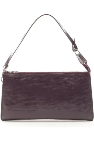 LOUIS VUITTON Pre-owned, Dames, Paars, ONE Size, Leer, Tweedehands leren handtassen
