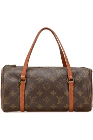 LOUIS VUITTON Pre-owned, Dames, Bruin, ONE Size, Leer, Tweedehands Canvas handtassen