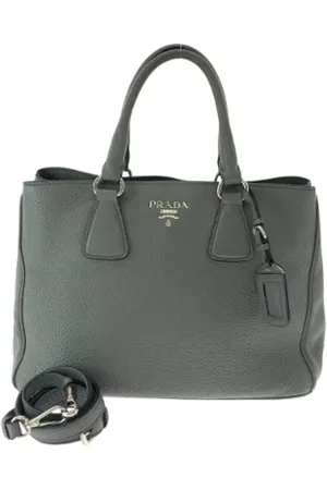 Prada Pre-owned, Dames, Grijs, ONE Size, Leer, Pre-owned Leather totes