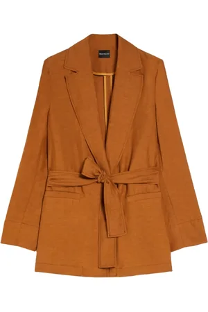 pennyblack Jassen, Dames, Oranje, L, Linnen, Aleggio Jas, Rechte en Zachte Lijnen