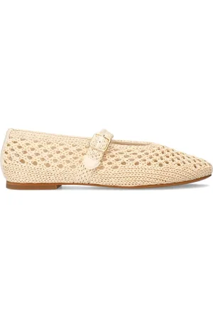 Manfield Schoenen, Dames, , 40 EU, Witte gesp ballerina