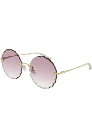Chloé Accessoires, Dames, Geel, 53 MM, Shiny Clic Glasses