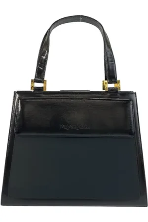 Saint Laurent Pre-owned, Dames, Zwart, ONE Size, Leer, Tweedehands leren handtassen