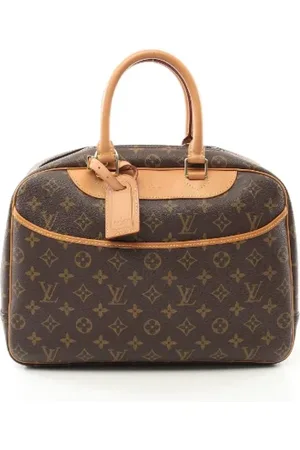 LOUIS VUITTON Pre-owned, Dames, Bruin, ONE Size, Leer, Tweedehands Canvas handtassen