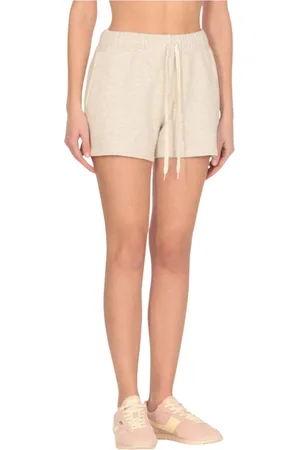Autry Korte broeken, Dames, , S, Grijze Elastische Taille Shorts Stijlvol Comfort