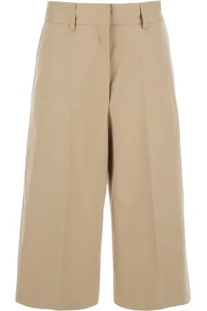 Msgm Korte broeken, Dames, , 2Xs, Katoen, Bermuda Shorts met riemlussen