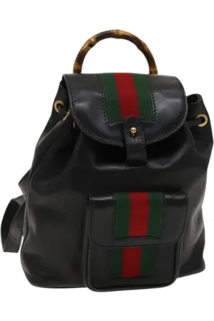 Gucci Pre-owned, Dames, Zwart, ONE Size, Leer, Pre-owned Leather backpacks