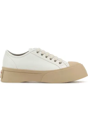 Marni Schoenen, Heren, Wit, 41 EU, Witte Leren Pablo Sneakers