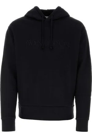 J.W.Anderson Sweatshirts & Hoodies, Heren, Zwart, S, Katoen, Zwarte Katoenen Sweatshirt