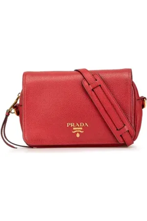 Prada Pre-owned, Dames, Rood, ONE Size, Leer, Pre-owned Leather crossbody-bags