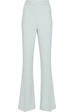 HEBE STUDIO Broeken, Dames, Groen, S, Groene Flared Broek