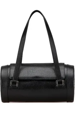Bvlgari Pre-owned, Dames, Zwart, ONE Size, Leer, Tweedehands leren handtassen
