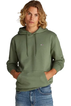 Tommy Hilfiger Sweatshirts & Hoodies, Heren, Groen, 2Xl, Katoen, Groene Logo Hoodie