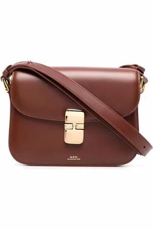 A.P.C. Tassen, Dames, Bruin, ONE Size, Kleine Grace Tas in Hazelnoot