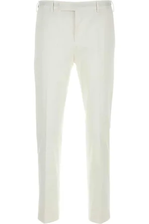 PT Torino Broeken, Heren, Wit, S, Katoen, Witte Stretch Katoenen Slim Fit Broek